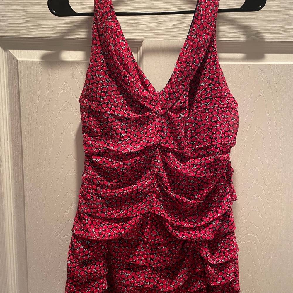 Express Red Patterned Tank Top